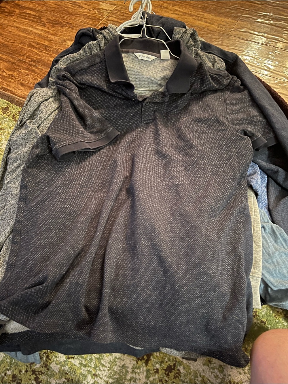 Calvin Klein Men's Charcoal Heather Polo